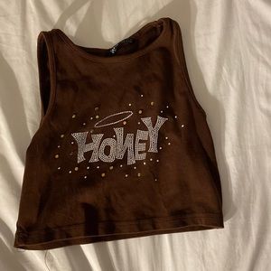 Rhinestone Honey Tank Top